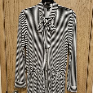 Ann Taylor Long Sleeve Striped Dress